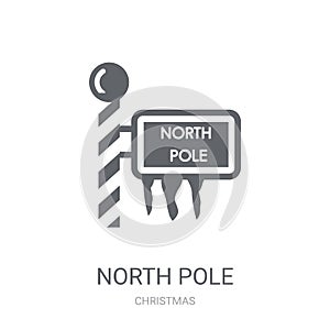 North pole icon. Trendy North pole logo concept on white background from Christmas collection