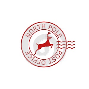 North Pole, post office sign or stamp