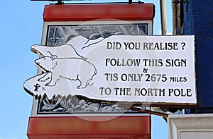 North pole sign