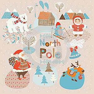 North Pole xmas background