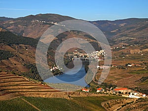 North Portugal landscape with view to Douro river.