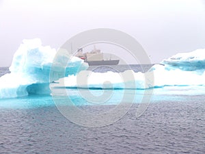 North of Russia Polar region permafrost icebergs photo
