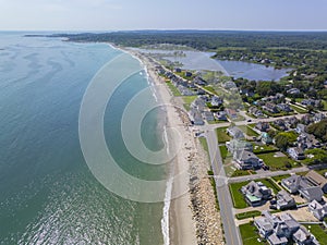 North Scituate Beach aerial view, Scituate, Massachusetts, USA