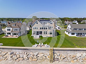 North Scituate Beach aerial view, Scituate, Massachusetts, USA