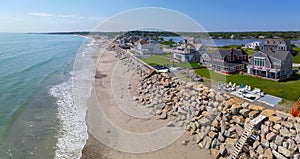 North Scituate Beach aerial view, Scituate, Massachusetts, USA