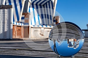 North sea beach chair in photo sphere