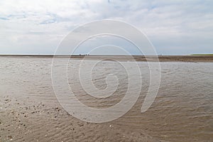 North sea beach at low tide