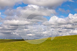 North sea dike landscape