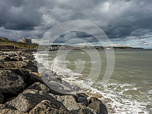 North sea horizon sea scape sea defense