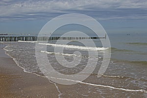 North sea jetty at coast