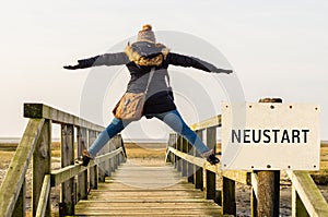 North Sea wooden bridge sign reboot