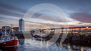 North Shields Fish Quay with a lovely sunrise photo