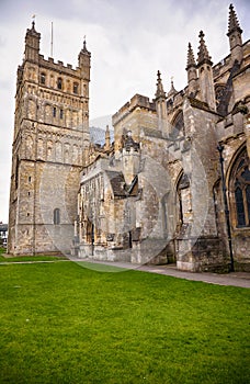 The North side of Exeter Cathedral. Exeter. Devon. England