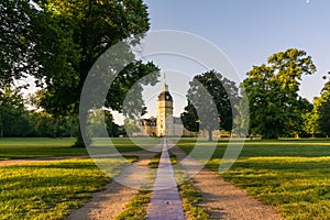 North Side of Karlsruhe Palace Castle Schloss in Germany Blauer