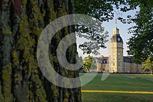 North Side of Karlsruhe Palace Castle Schloss in Germany Blauer