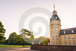 North Side of Karlsruhe Palace Castle Schloss in Germany Blauer