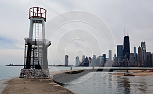 North side of North Avenue Breakwater Light Tower