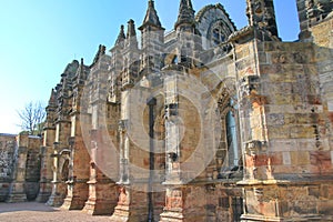 The north side of Rosslyn Chapel