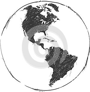 North and South America map background vector photo