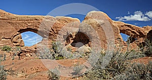 North and South Windows, Arches National Park, Utah, USA