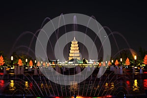 North Square of Big Wild Goose Pagoda in Xian