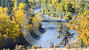 North Thorp Highway Bridge over the Yakima River in fall