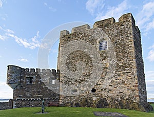 The north tower of Blackness fort, situated on the south side of the River Forth, close to Edinburgh.