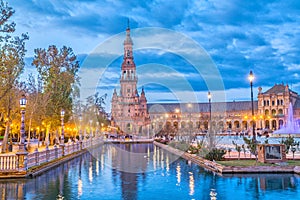 North tower on Plaza de Espana, Seville