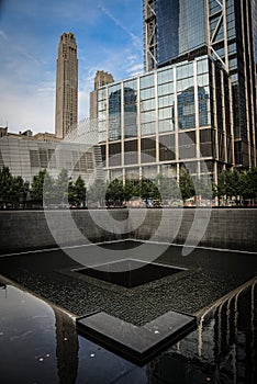 The North Tower Pool of the National September 11 Memorial Museum - Manhattan, New York City