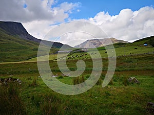 North wales Snowdon countryside .