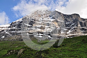 North wall of Eiger mountain, Switzerland