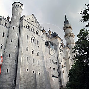 North wall of the Neuschwanstein castle