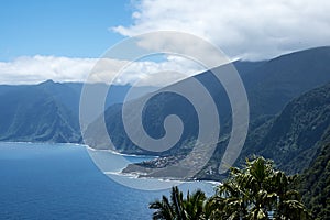 The North West Coast where the Mountains in the north of the Island of Madeira meet the Atlantic Ocean