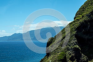 The North West Coast where the Mountains in the north of the Island of Madeira meet the Atlantic Ocean