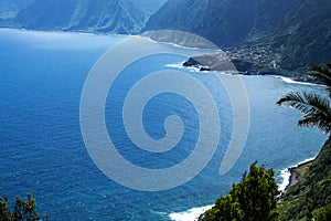 The North West Coast where the Mountains in the north of the Island of Madeira meet the Atlantic Ocean