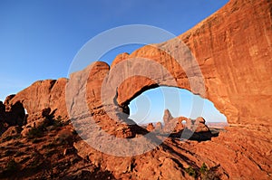 North Window Framing Turret Arch