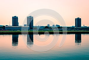 The North Woolwich skyline.