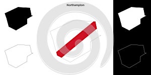 Northampton outline map