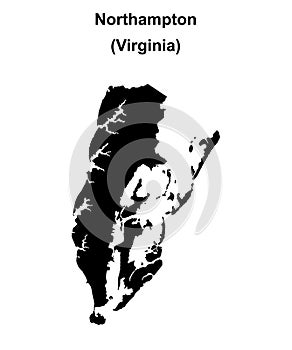 Northampton outline map