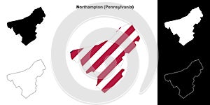 Northampton outline map