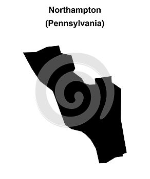 Northampton outline map