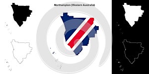 Northampton outline map