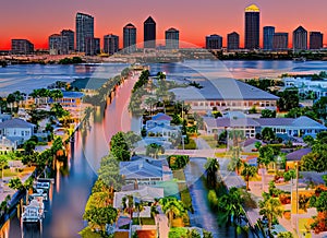 Northeast/Live Oak Square neighborhood in Tampa, Florida USA.