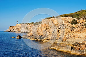 Northeastern coast of Ibiza Island, Spain photo