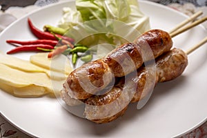 Northeastern Sausage , Isan pork sausage recipe