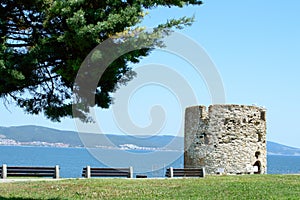 Northern defense tower in Nesebar - historical town in Bulgaria, Europe