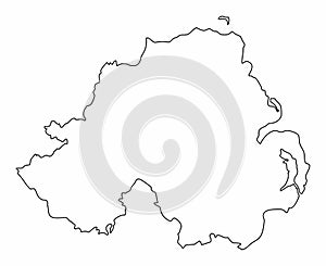 Northern Ireland outline map
