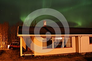 Northern Light above Lofoten's house