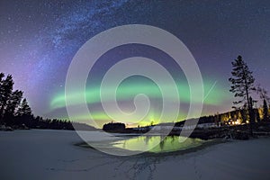 Northern light - aurora borealis in Sweden