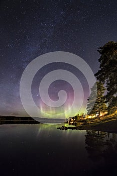 Northern light - aurora borealis in Sweden